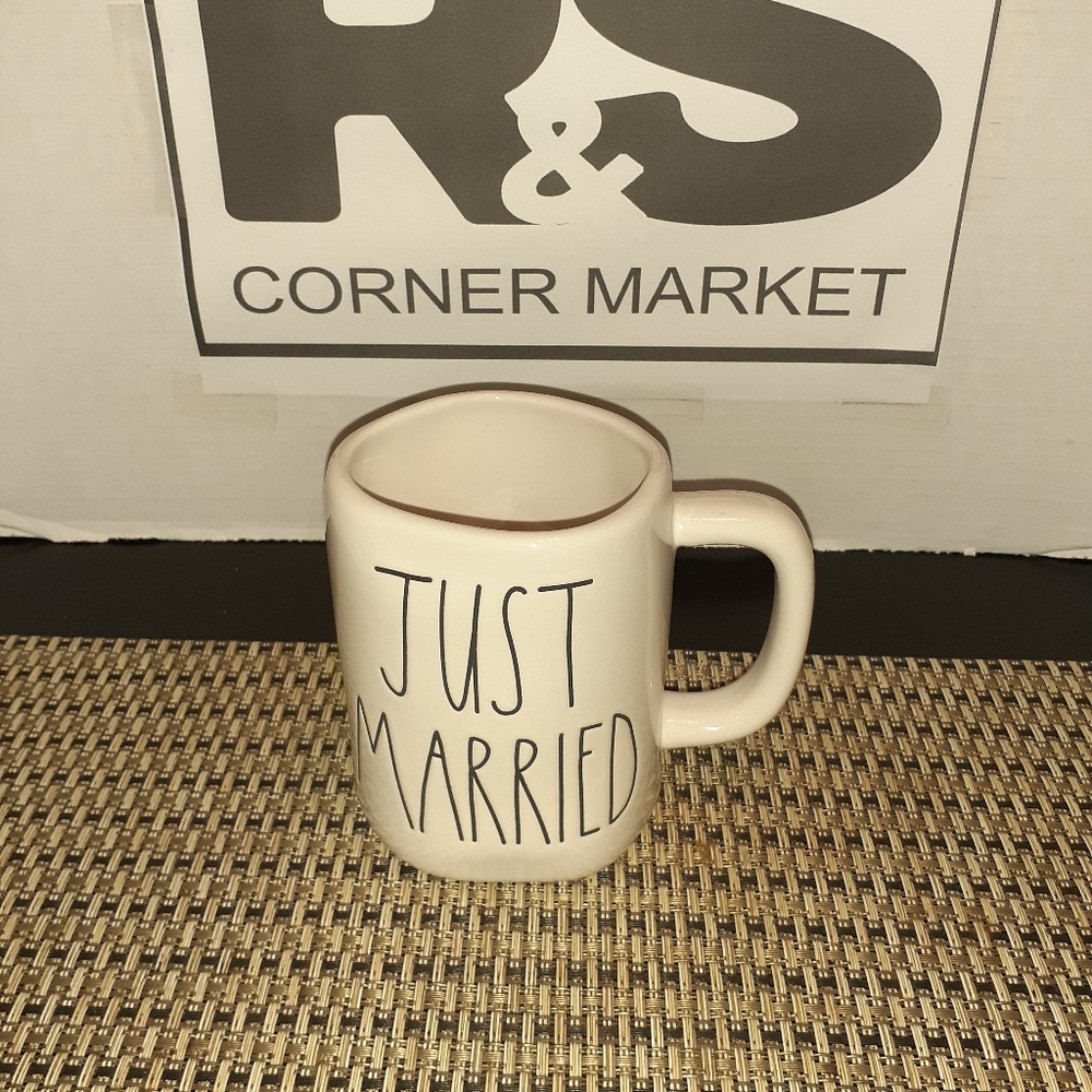 Rae dunn  just married cup.